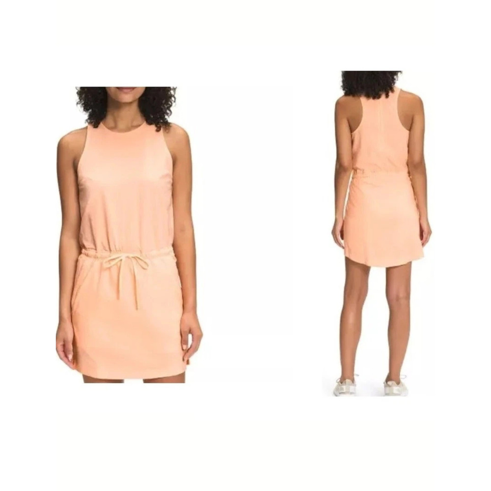 The North Face Never Stop Wearing Adventure Dress Womens SZ L Apricot Ice Shorts